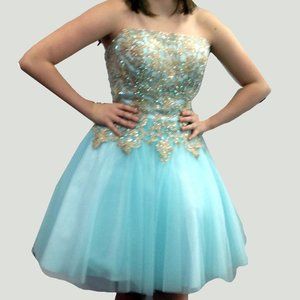 Jovani JVN63635 Strapless Short Party Dress